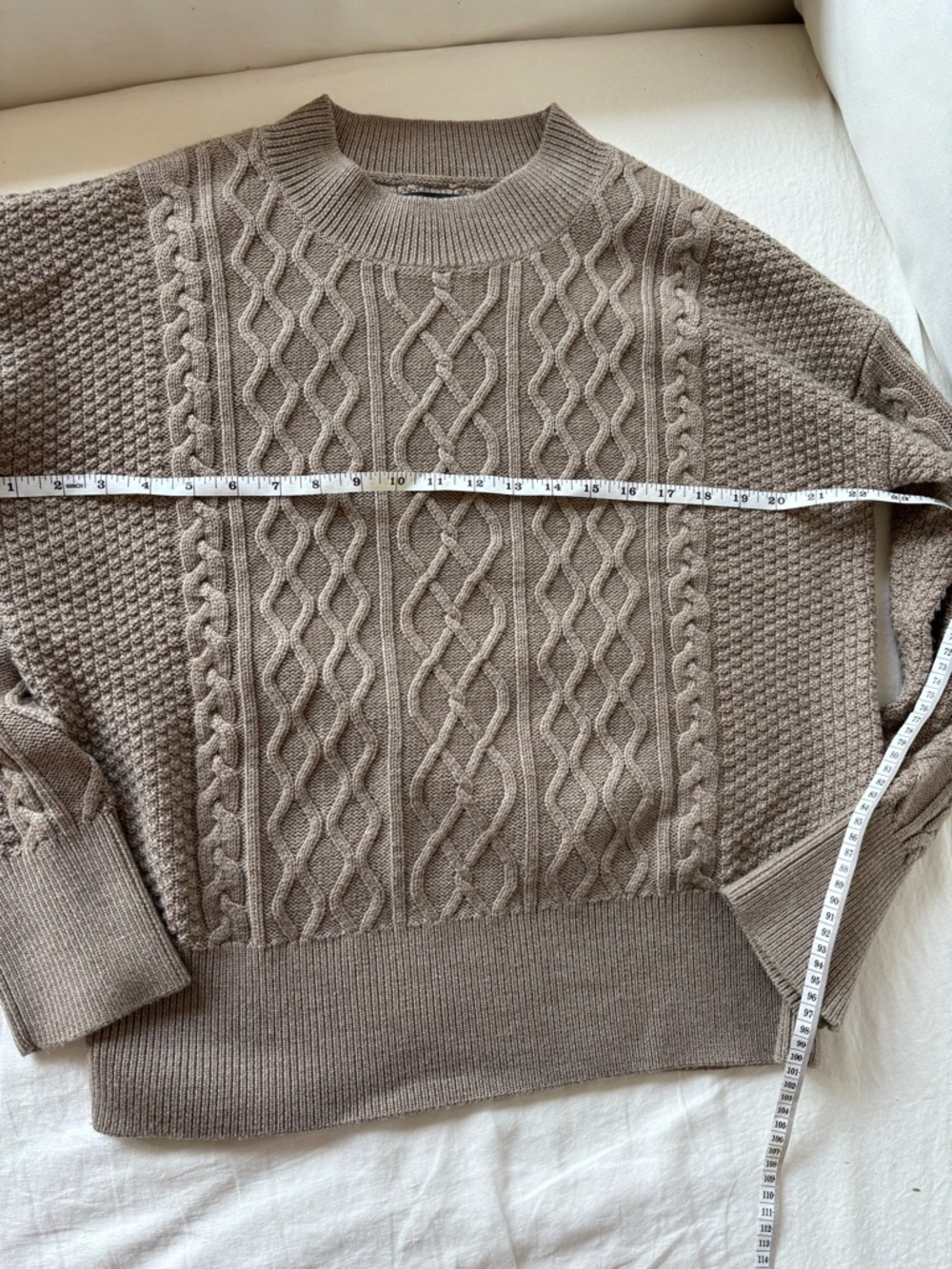 Quince Australian Merino Cable Knit Sweater - Picture 6 of 7